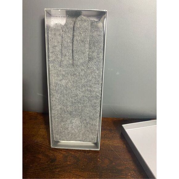 Louisa Perini Womens Grey Soft 100% Cashmere Designer Gloves One Size Fits Most - Picture 1 of 2